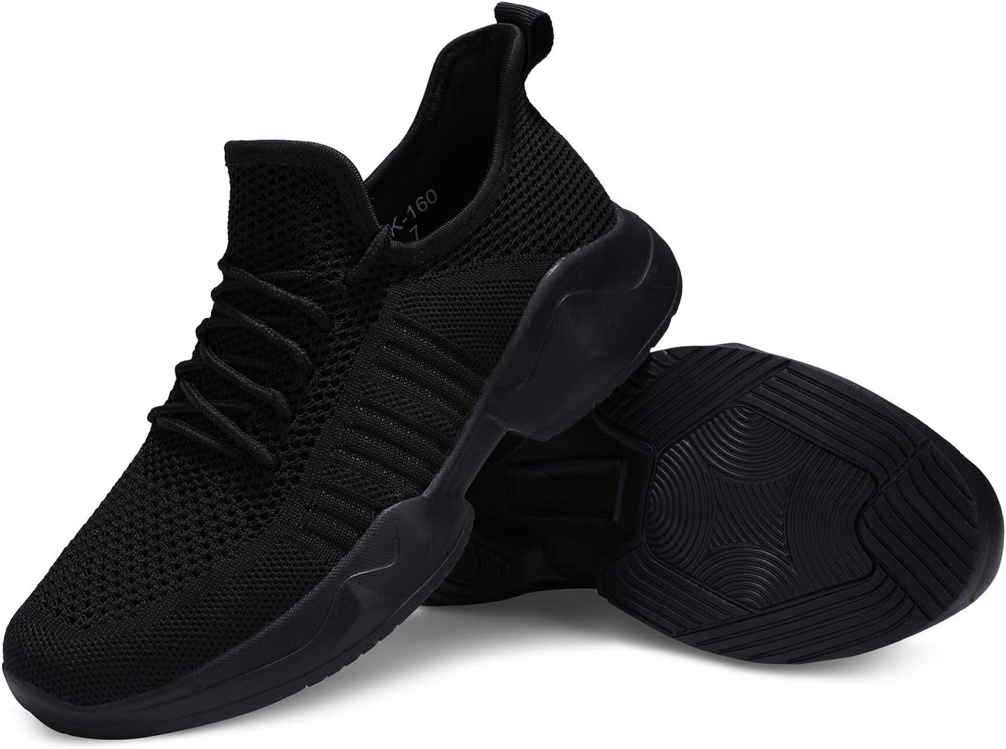 Womens Running Shoes Breathable Mesh Non Slip Fashion Sneakers Mesh Casual Athletic Lightweight Walking Shoe Black Size 8