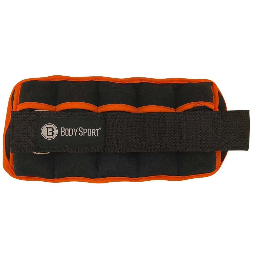 1 Pound β 5 Pound Black/Orange Adjustable Ankle Weights for Men, Women, and Kids β Workout Aid for Added Resistance