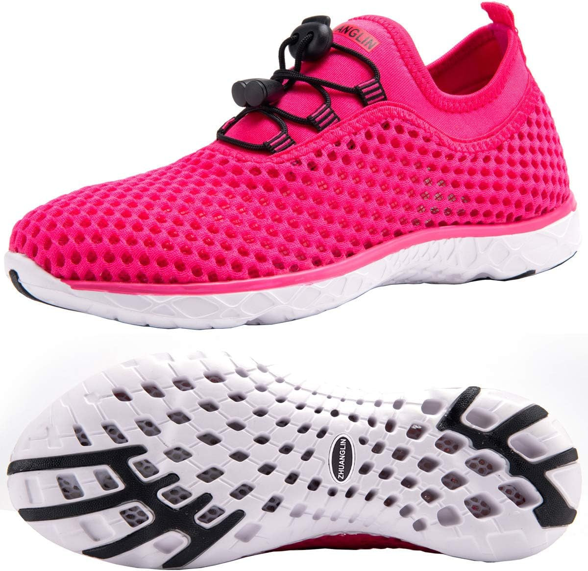 Women'S Quick Drying Aqua Water Shoes,3-Second Drainage & All-Terrain for Swimming,Hiking,Yoga