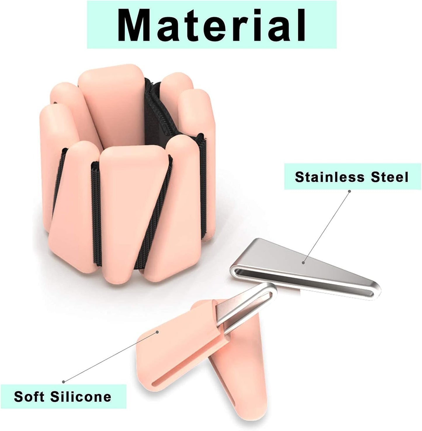 Wrist Weights Strength Training - Women'S Wearable Wrist & Ankle Weights Men'S Size Adjustable Silicone Bracelet Yoga Pilates Outdoor Aerobic Exercise Equipment