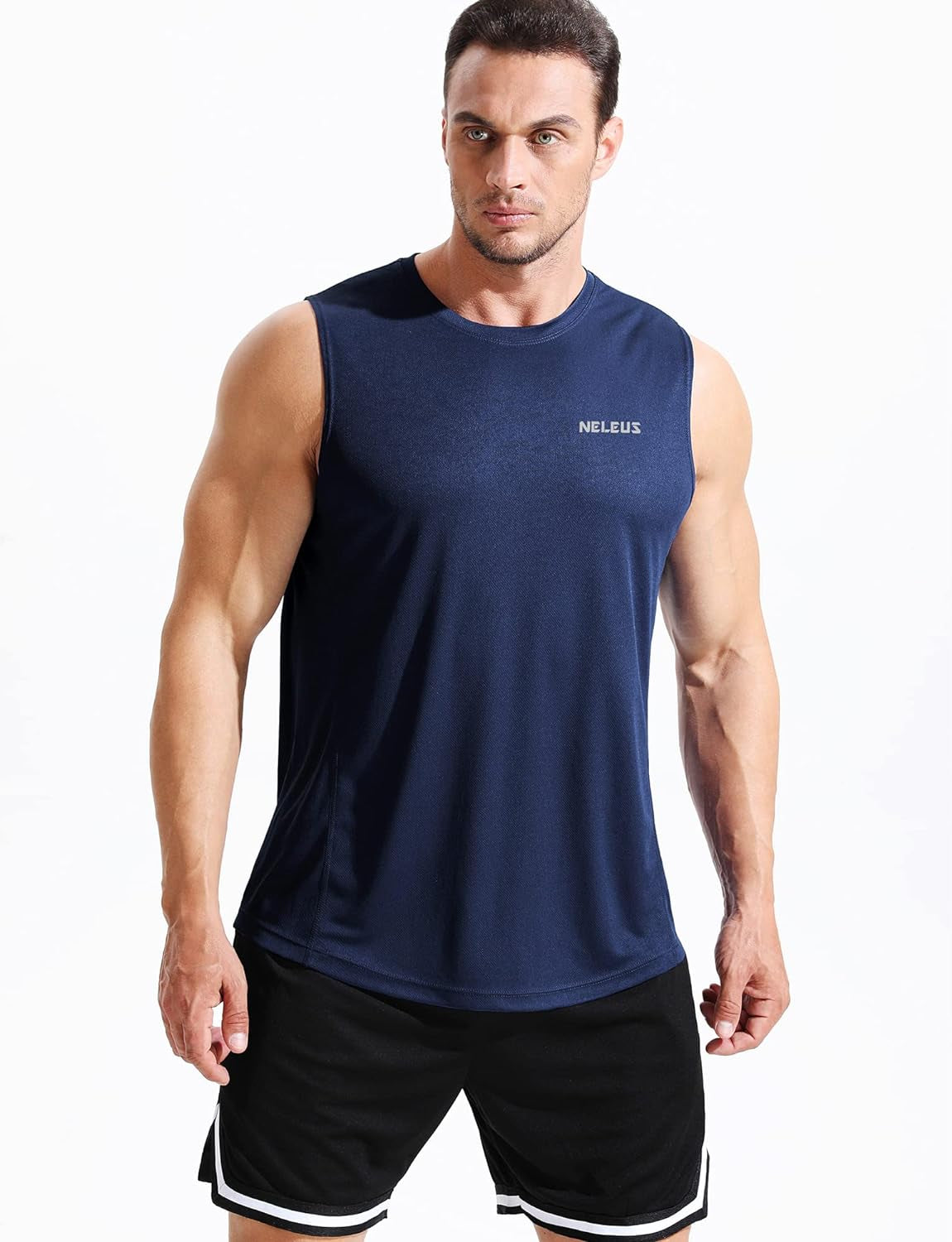 Men'S Dry Fit Workout Running Muscle Tank Top