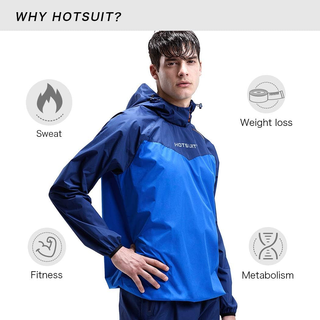 Sauna Suit for Men Sweat Sauna Jacket Pant Gym Workout Sweat Suits