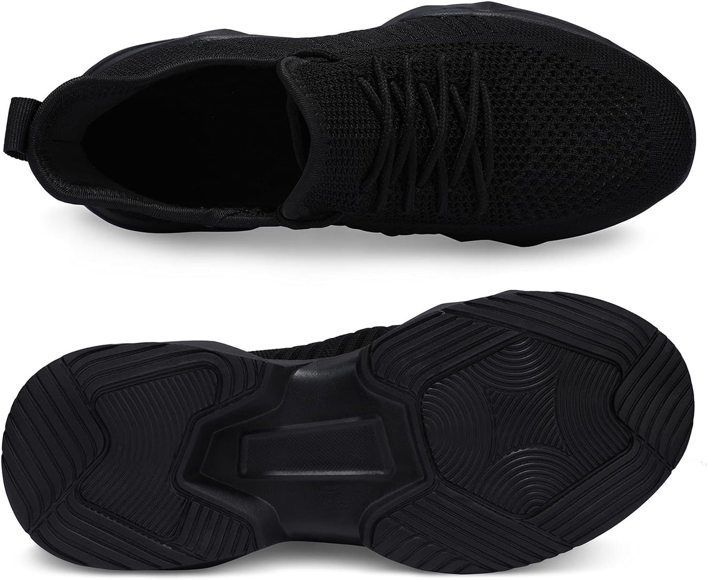 Womens Running Shoes Breathable Mesh Non Slip Fashion Sneakers Mesh Casual Athletic Lightweight Walking Shoe Black Size 8