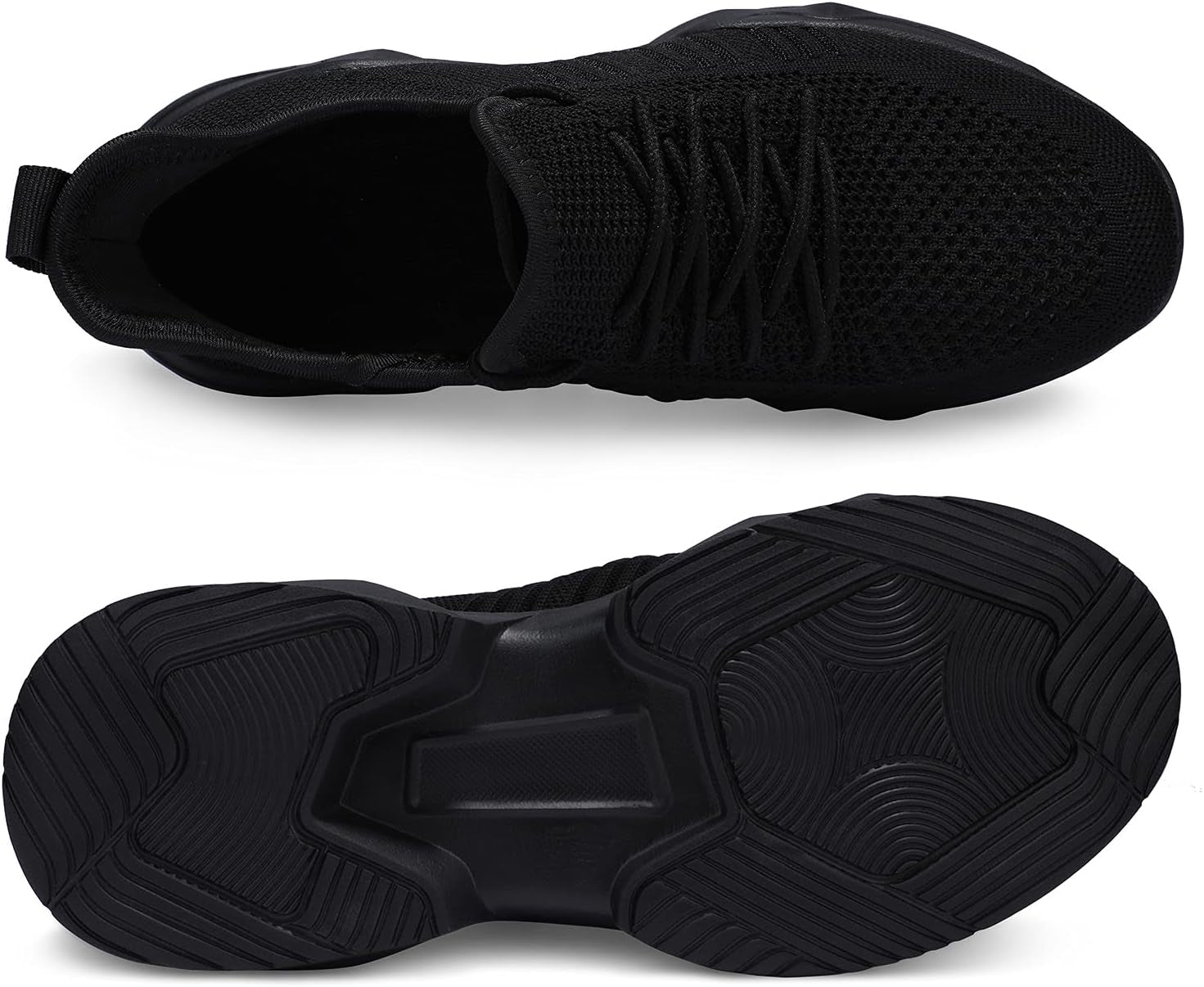 Womens Running Shoes Breathable Mesh Non Slip Fashion Sneakers Mesh Casual Athletic Lightweight Walking Shoe Black Size 8