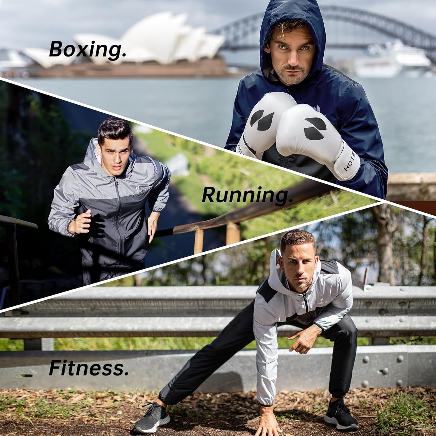 Sauna Suit for Men Sweat Suits Gym Workout Exercise Sauna Jacket Pant Full Body