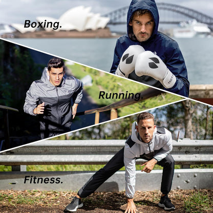 Sauna Suit for Men Sweat Suits Gym Workout Exercise Sauna Jacket Pant Full Body