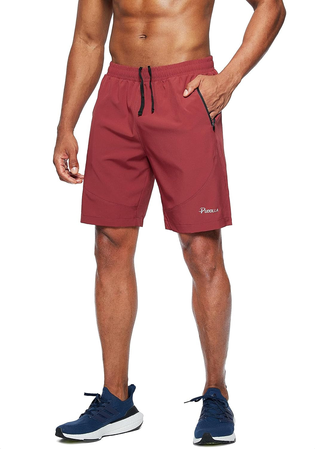 Men'S Workout Running Shorts 7"/5"/9" Lightweight Gym Athletic Shorts for Men with Zipper Pockets