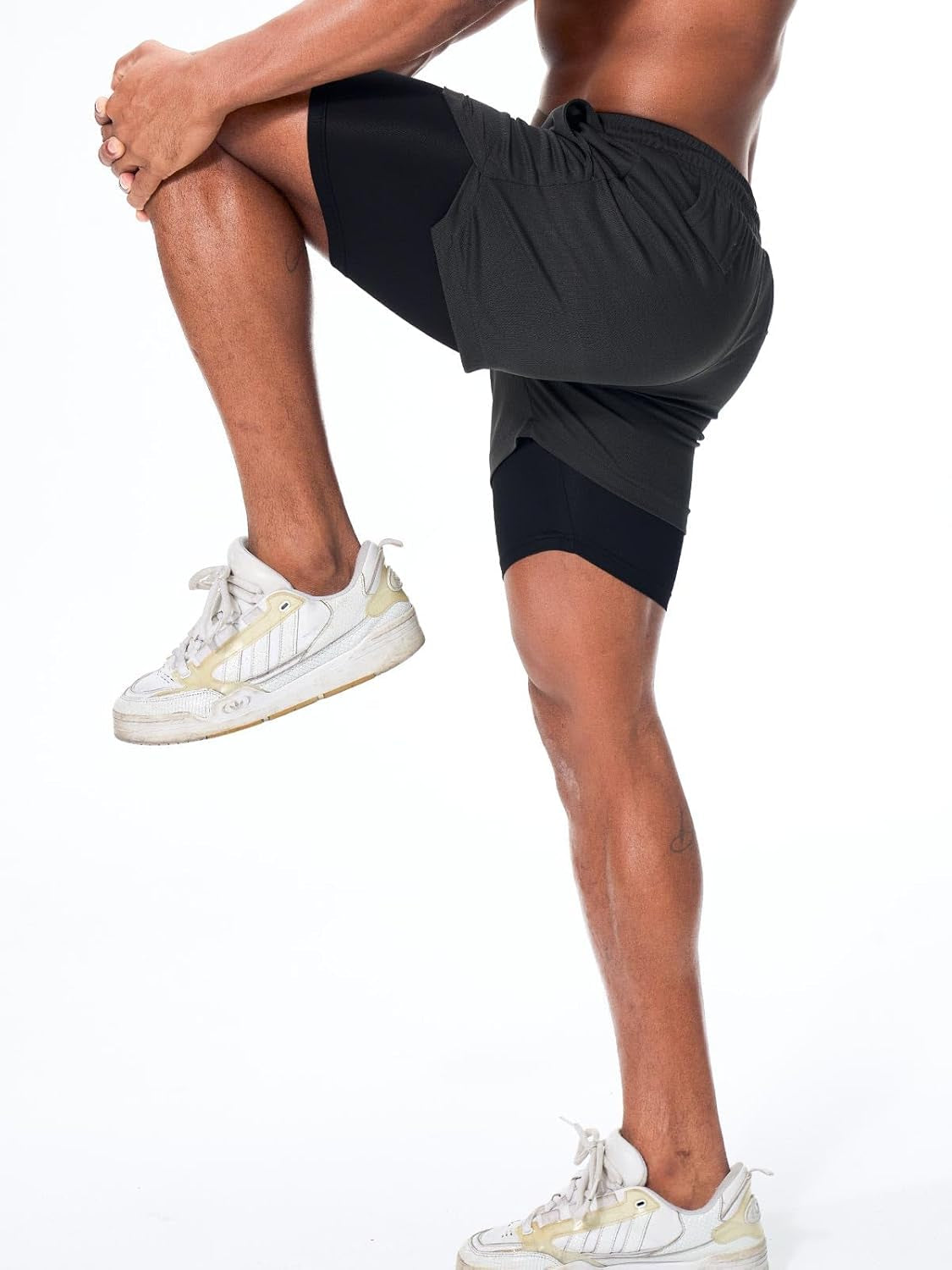 Men'S Running Shorts Quick Dry Workout Gym Shorts Athletic 2-In-1 Stealth Shorts Outdoor Short for Men with Pockets