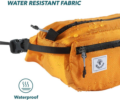 Hiking Waist Packs Portable,Water Resistant Fanny Bag with Adjustable Strap,Lightweight Crossbody Chest Bag Slim Bag